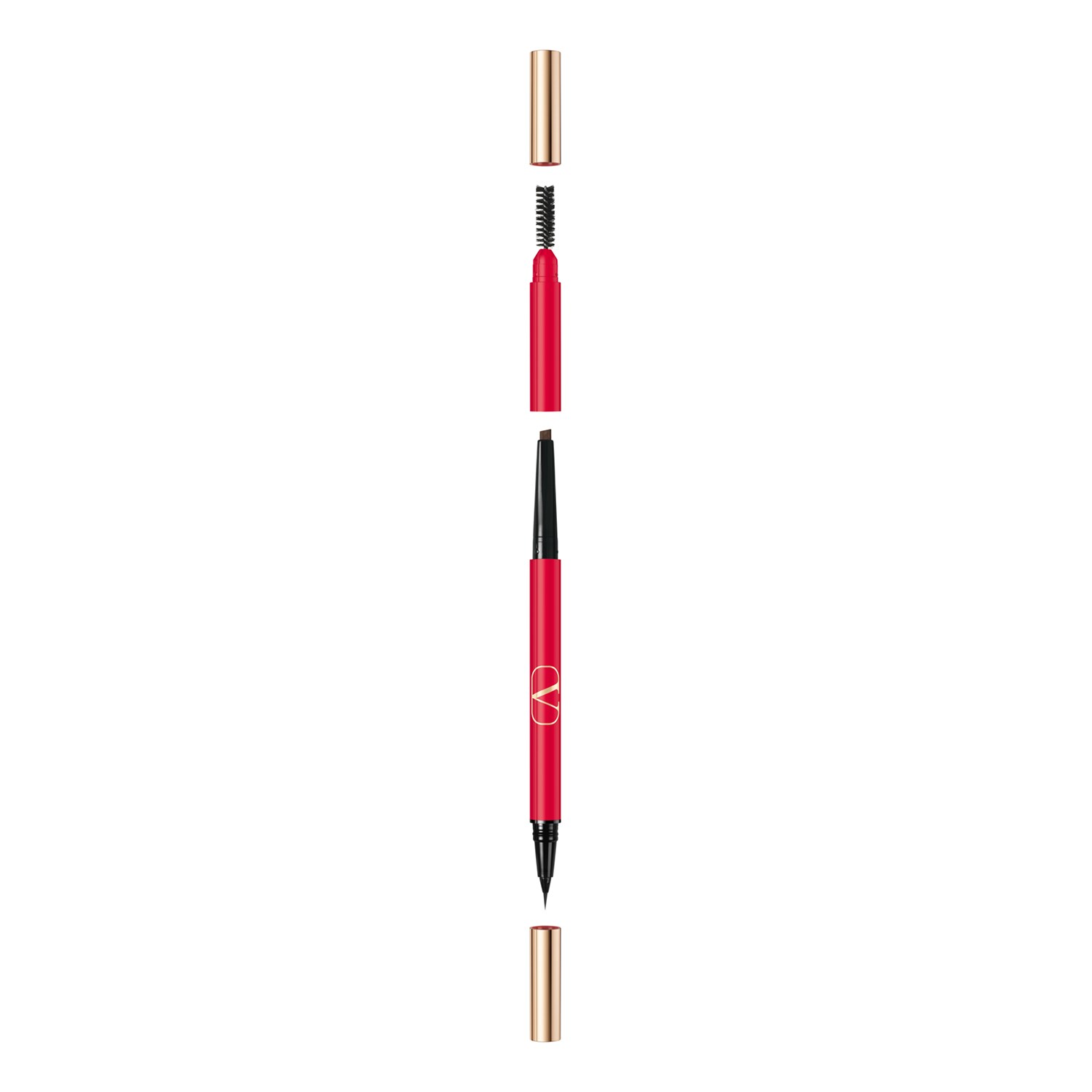 Valentino Make Up - Brow Trio - Pisak Do Brwi Z 3 Końcówkami - Liner, Kredka I Szczoteczka - Taupe 01 - Dla Kobiet